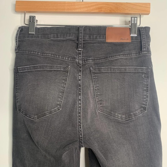 Madewell Cali Demi Boot Asymmetrical Hem Edition Denim Jeans Black Size 27 - Picture 5 of 9